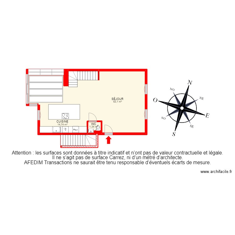 BI N24128. Plan de 18 pièces et 204 m2