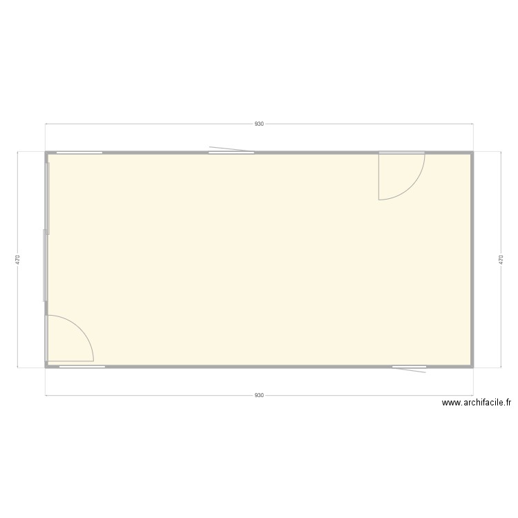 Chalet actuel. Plan de 1 pièce et 42 m2