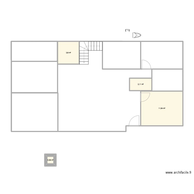 plan MCA. Plan de 4 pièces et 18 m2