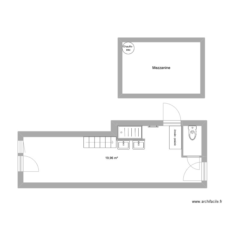 Pedron_NouvelleImplantation2. Plan de 3 pièces et 31 m2