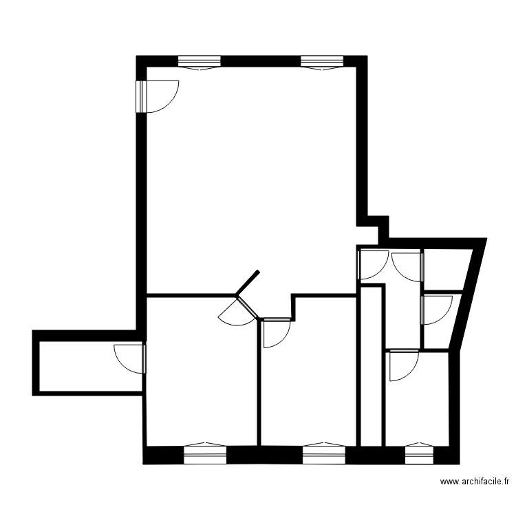 SCI DU COQ - 1etage droit. Plan de 5 pièces et 79 m2