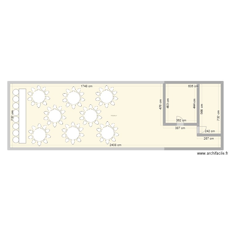 Plan de table mariage S&A. Plan de 1 pièce et 172 m2