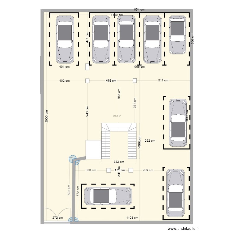 Garage Ainsebaa. Plan de 1 pièce et 278 m2