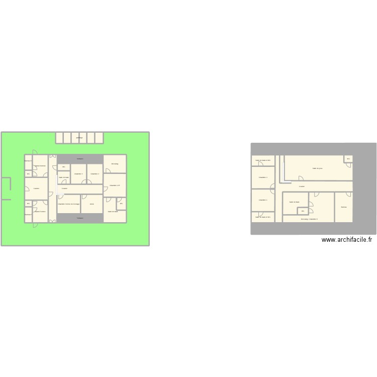 villa tonton. Plan de 34 pièces et 9606 m2