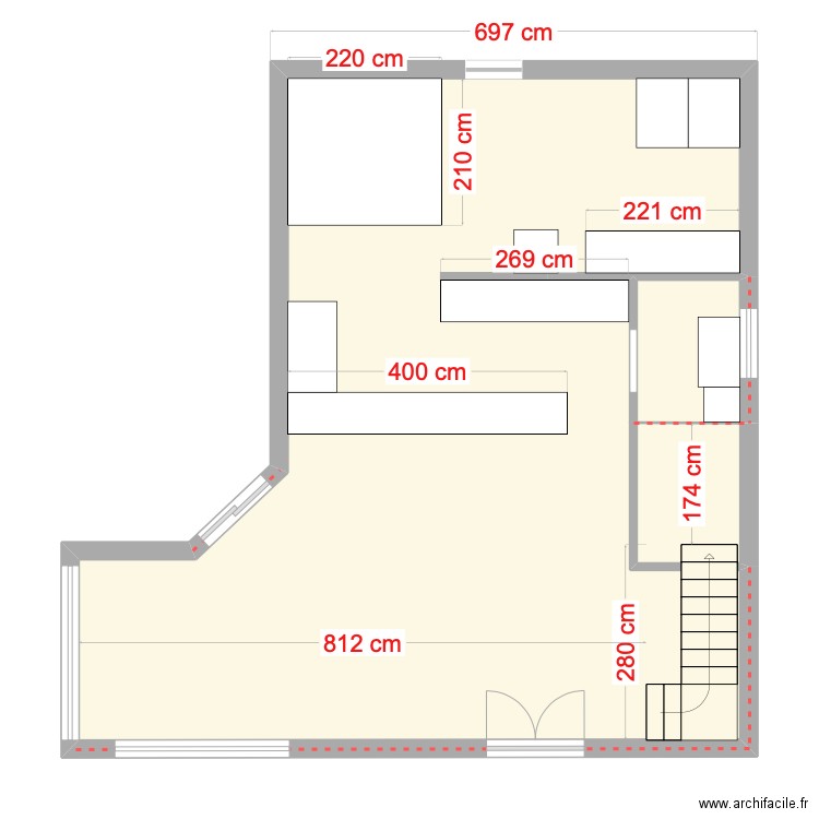 labo version n3. Plan de 4 pièces et 71 m2