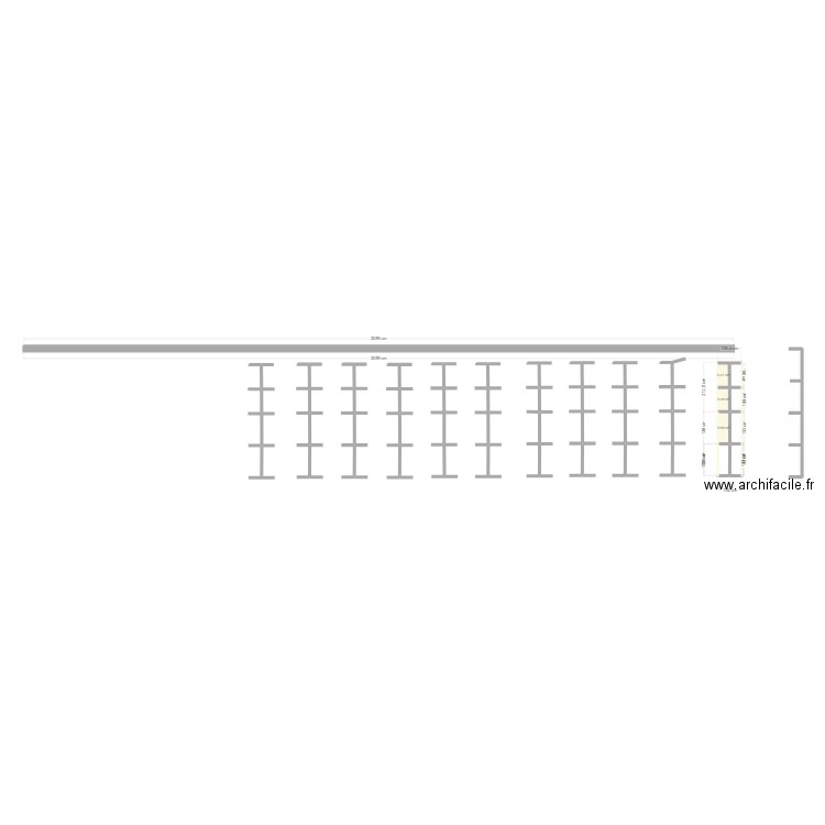 Projet. Plan de 3 pièces et 2 m2