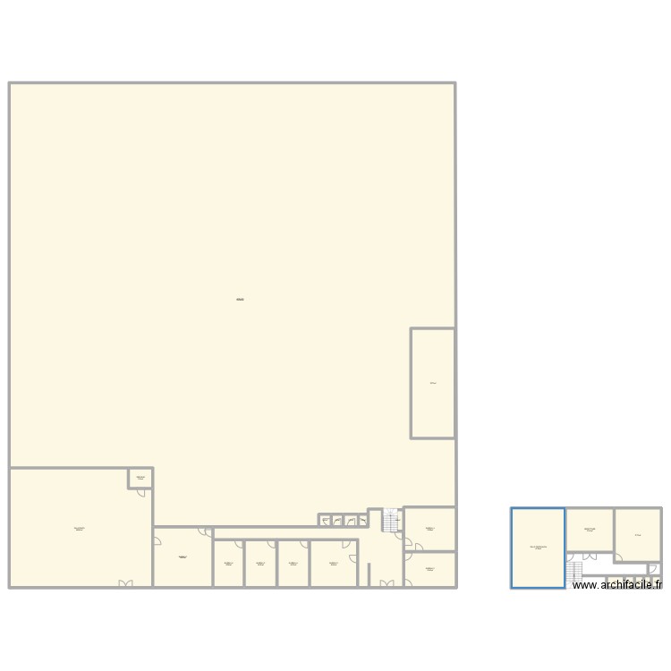 FDP V2. Plan de 24 pièces et -1613 m2