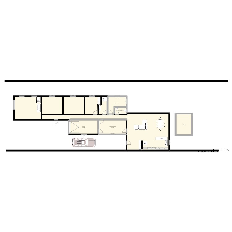 TLS. Plan de 6 pièces et 220 m2