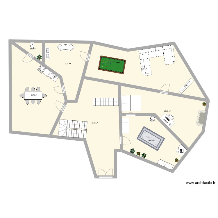 Maison de Rafael 2. Plan de 7 pièces et 186 m2