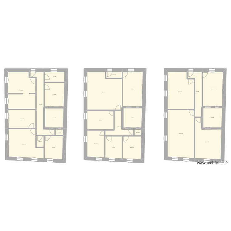 2 buhan. Plan de 26 pièces et 348 m2