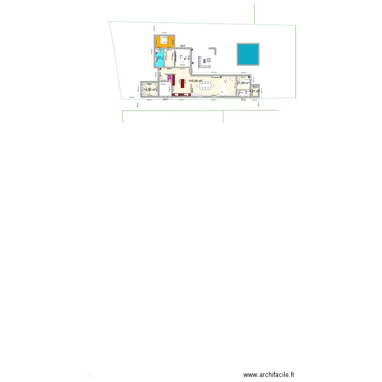 Maison V7. Plan de 7 pièces et 167 m2