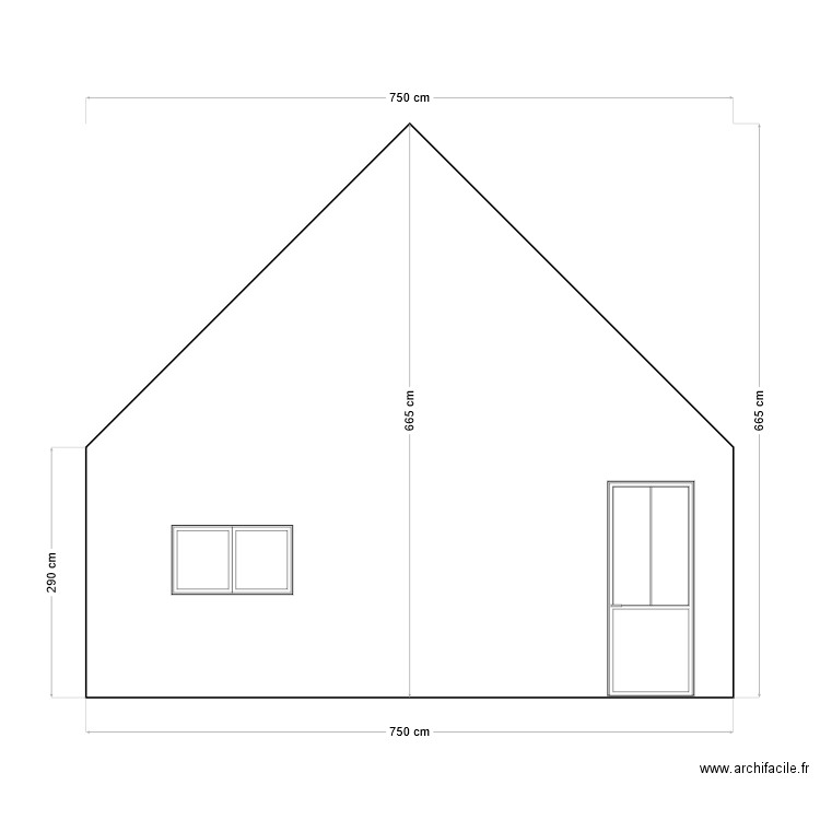 Pignon nord. Plan de 0 pièce et 0 m2