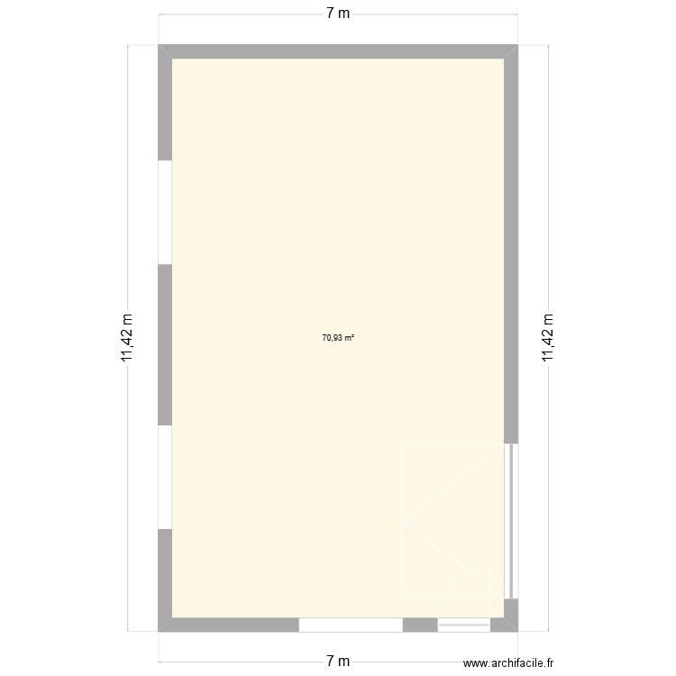 Annexe. Plan de 1 pièce et 71 m2