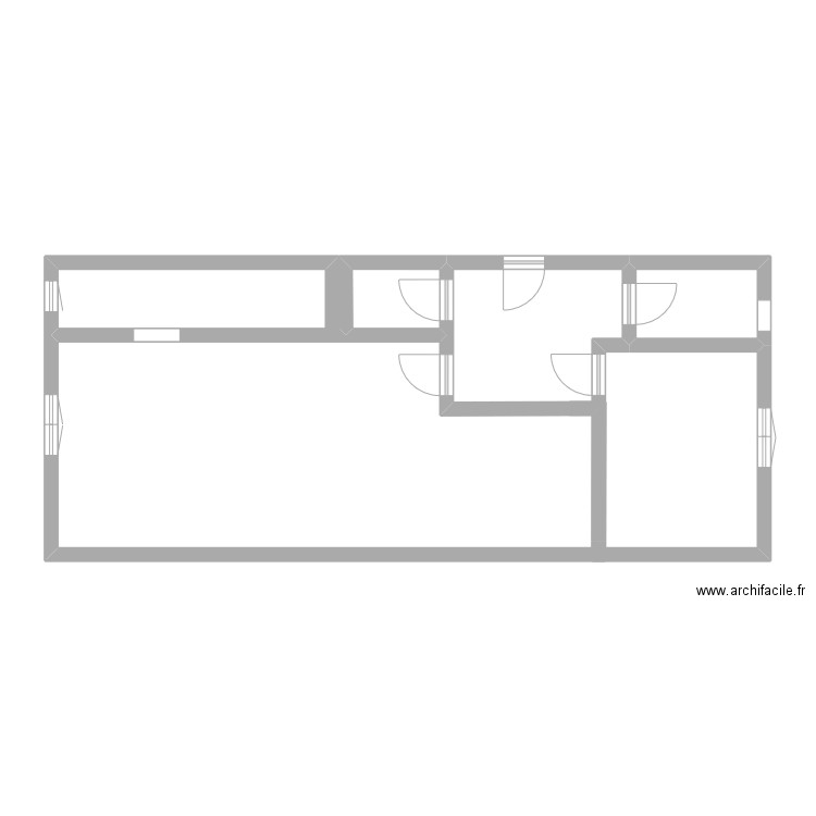 Appartement . Plan de 4 pièces et 50 m2