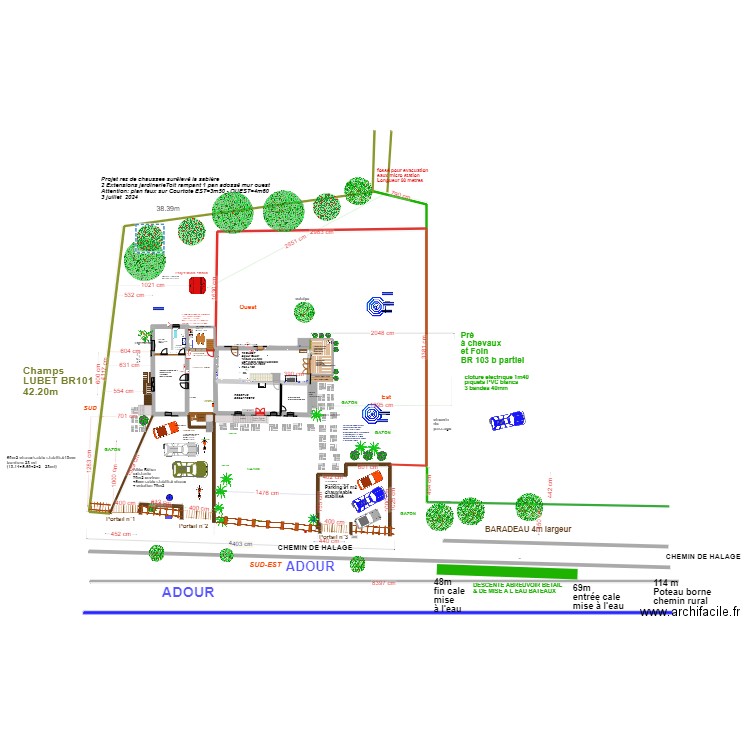 Projet finalisé 2025/2026 RDC declaration travaux 09 2024. Plan de 0 pièce et 0 m2