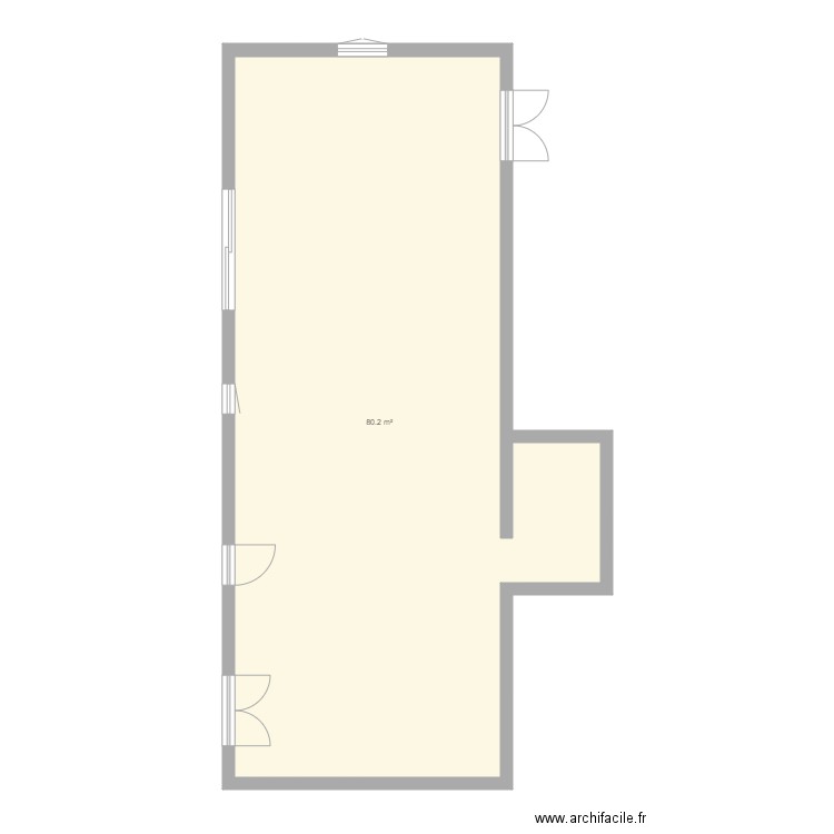 Salon maison. Plan de 1 pièce et 80 m2