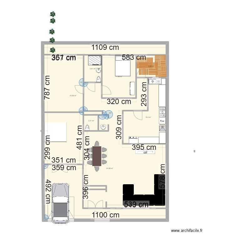 RIADH MAISON 2. Plan de 7 pièces et 169 m2