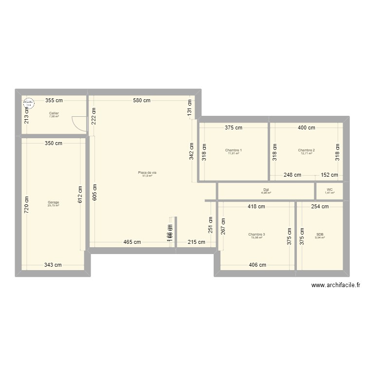 Nanquette. Plan de 9 pièces et 141 m2