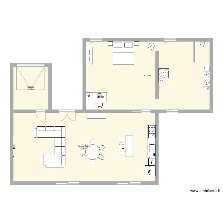 cacacacac. Plan de 3 pièces et 145 m2