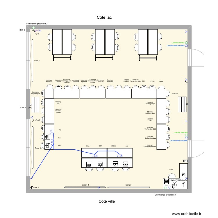 Salle Oxygène PCE. Plan de 1 pièce et 123 m2