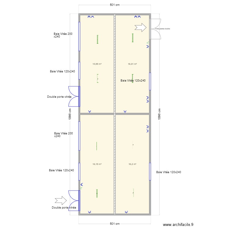 Shop extension DesignWithGenius srl. Plan de 4 pièces et 64 m2