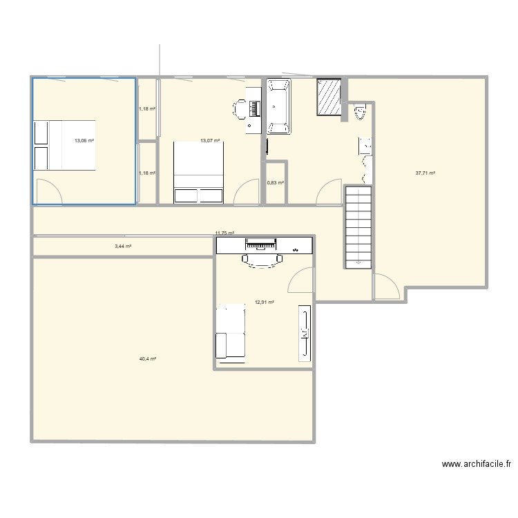 Maison 2.1. Plan de 11 pièces et 134 m2