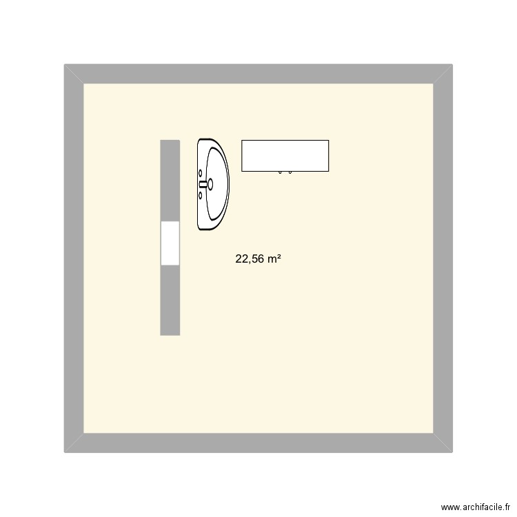 Audrey. Plan de 1 pièce et 23 m2