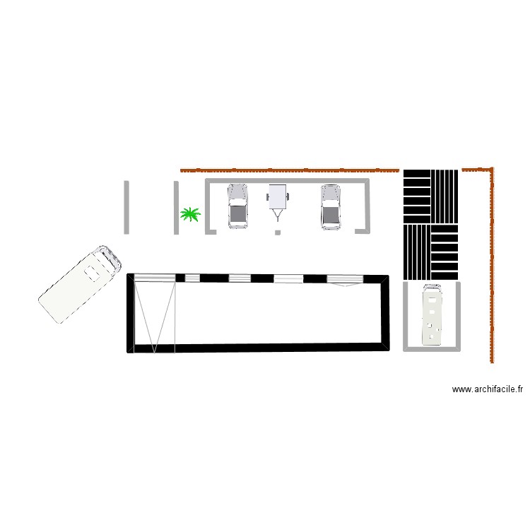 projet carport . Plan de 1 pièce et 12 m2