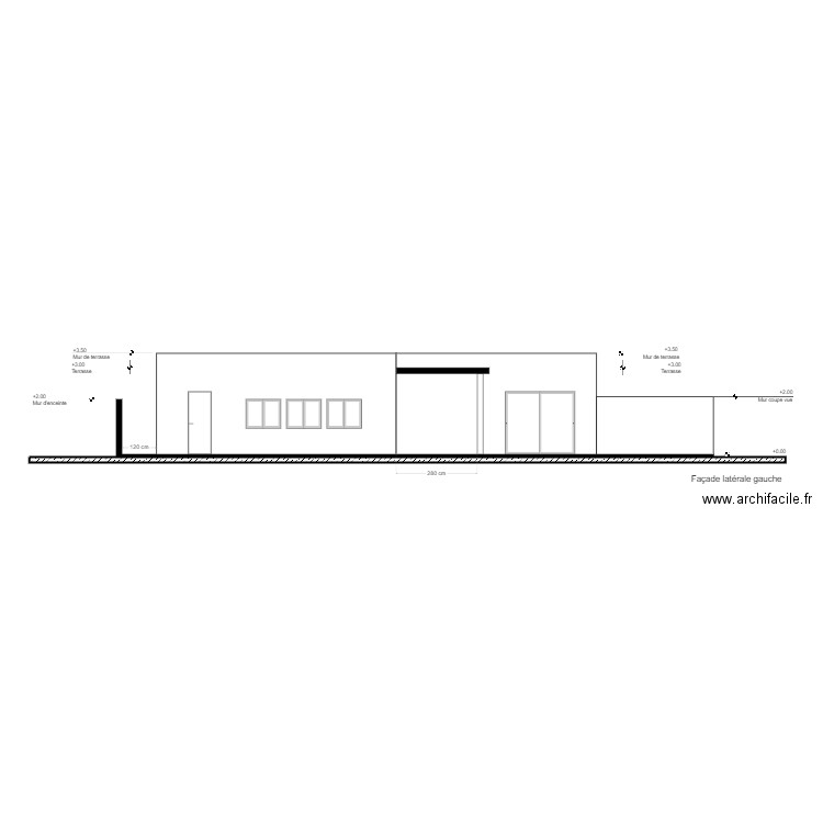 façade latéral gauche yass. Plan de 0 pièce et 0 m2