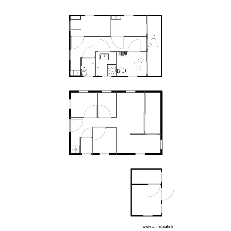 proj mais. Plan de 15 pièces et 51 m2