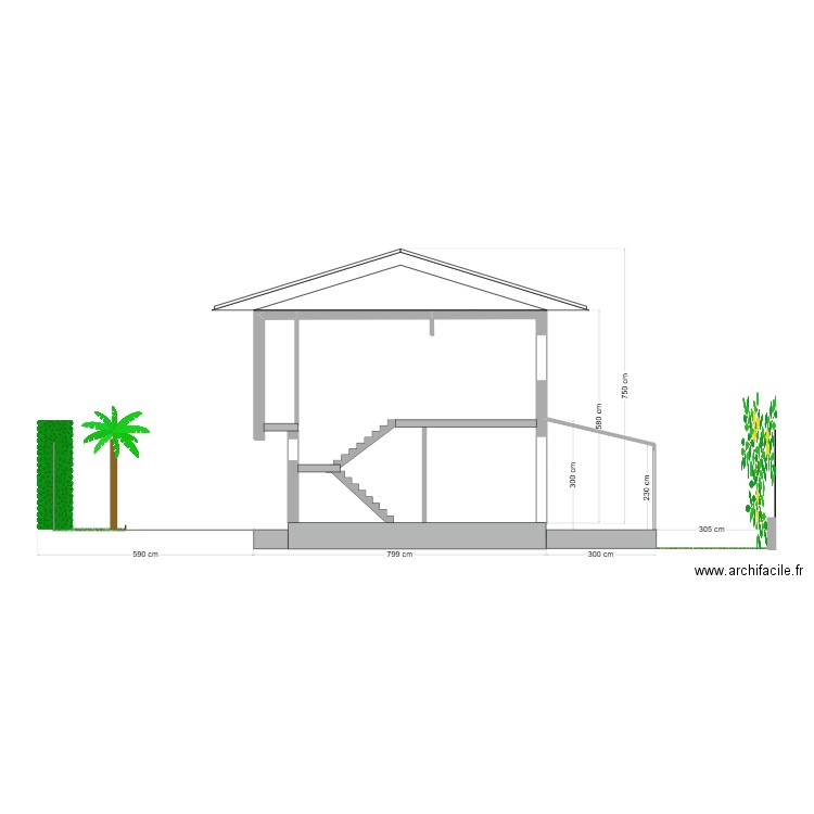 Coupe projet_MT. Plan de 0 pièce et 0 m2