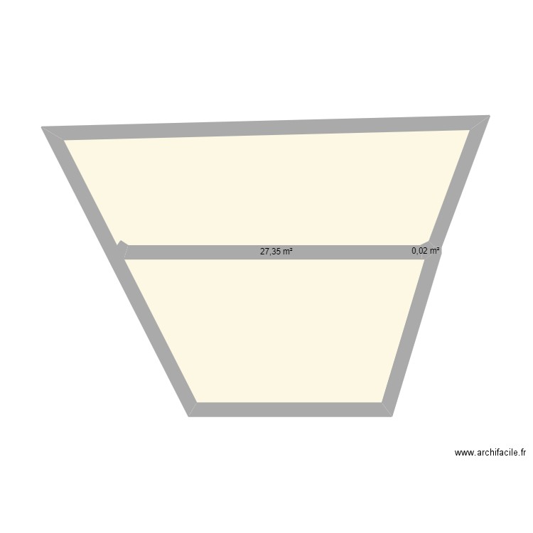 AUTO ECOLE. Plan de 2 pièces et 27 m2