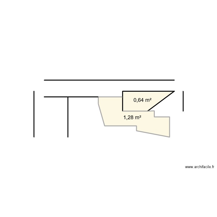 lino CC. Plan de 2 pièces et 2 m2