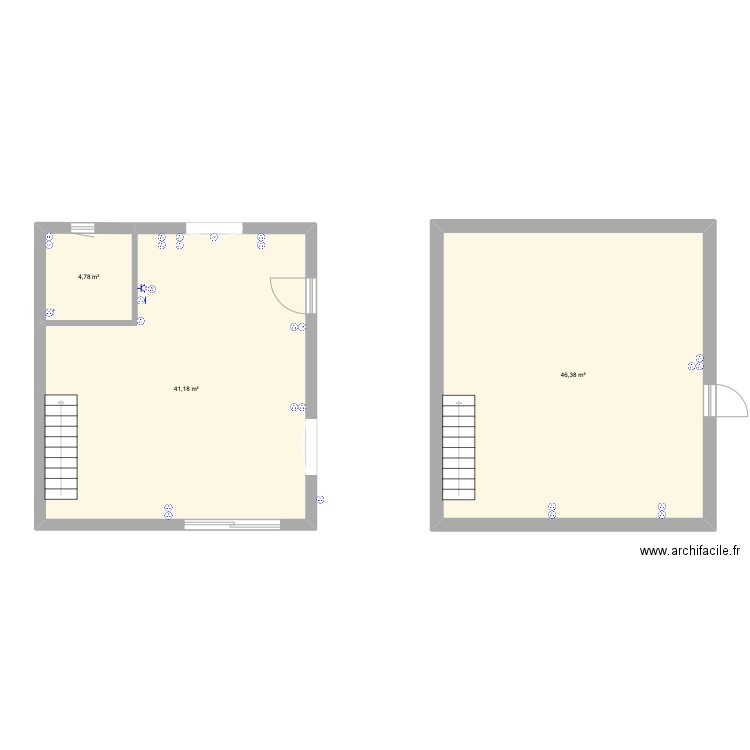 Garage. Plan de 3 pièces et 92 m2