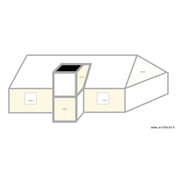 rougegrez. Plan de 6 pièces et 41 m2