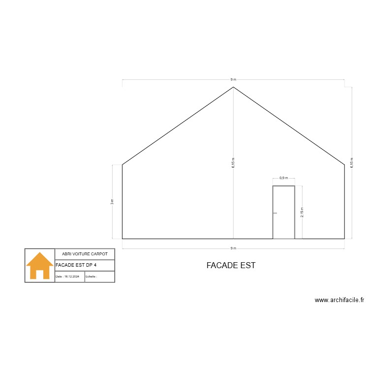 ALFRED FACADE EST. Plan de 0 pièce et 0 m2