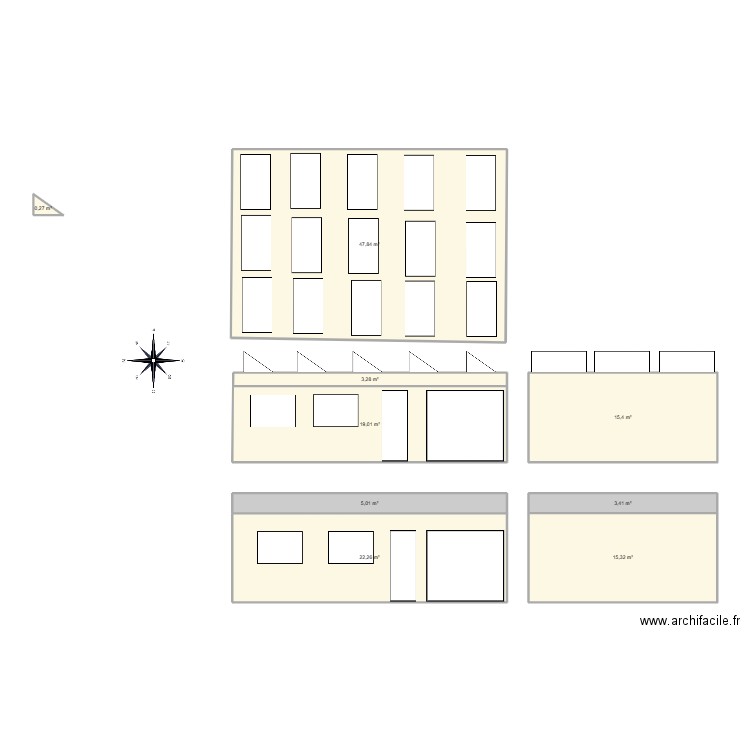 Panneaux Solaires. Plan de 9 pièces et 132 m2