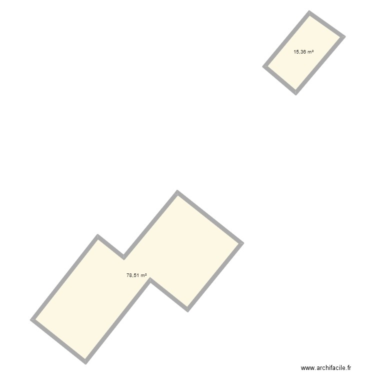 prairie 35700. Plan de 2 pièces et 94 m2