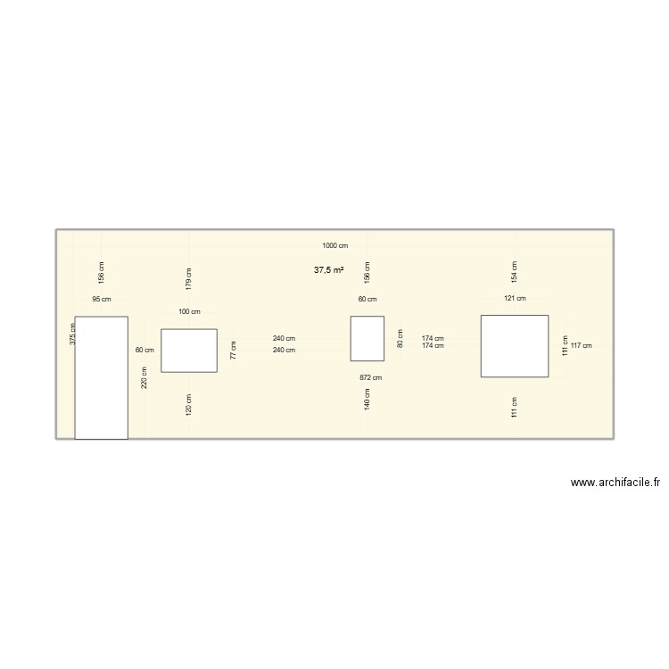 MAISON GABIAN facade cote route. Plan de 1 pièce et 38 m2