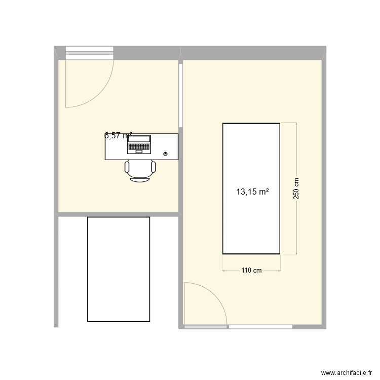 Salles de REUNIONS NANTERRE INFORMATIQUE V2. Plan de 2 pièces et 20 m2