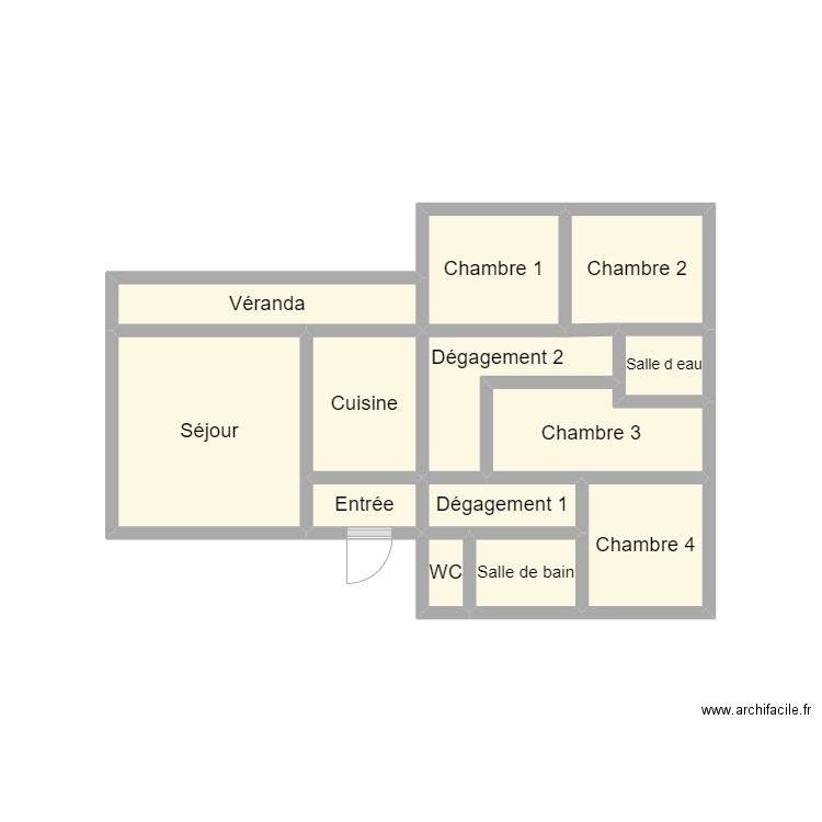 2410 SUCCESSION JAMET. Plan de 13 pièces et 13 m2