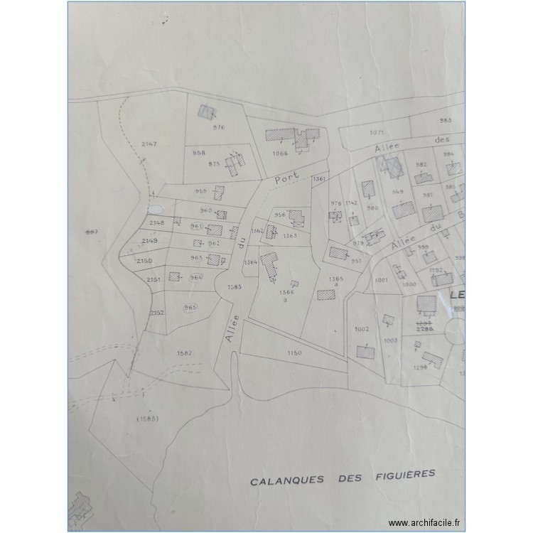 ENSUES CADASTRE ANCIEN. Plan de 0 pièce et 0 m2