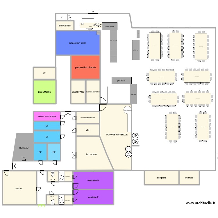 plan des lieux . Plan de 28 pièces et 2002 m2