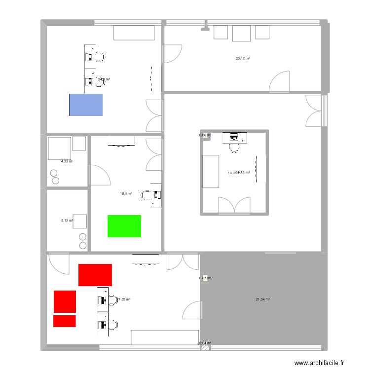 Prise4. Plan de 12 pièces et 179 m2