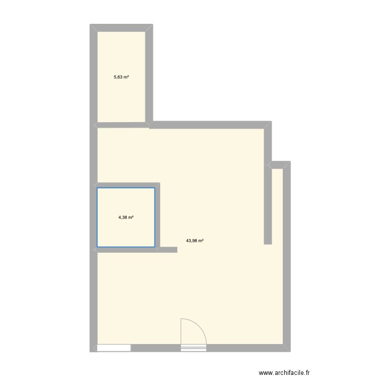 Plan avnat travaux ben and bowl. Plan de 3 pièces et 54 m2