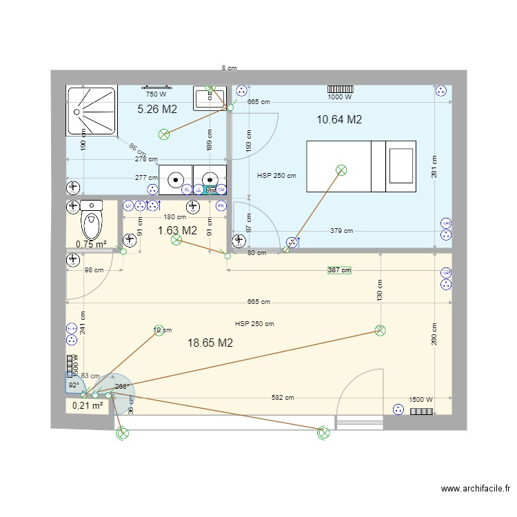 magasin 3. Plan de 4 pièces et 37 m2