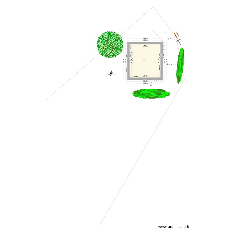 cabane apres travaux 19 03 25. Plan de 1 pièce et 24 m2