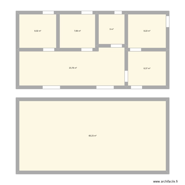 maison essai 1. Plan de 7 pièces et 126 m2