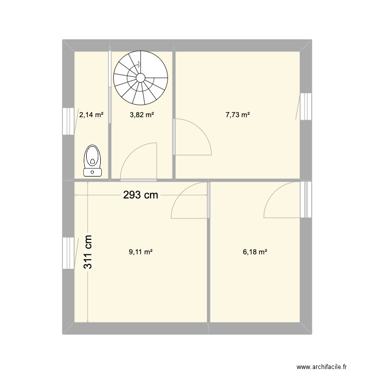 Noisy le sec niveau 0. Plan de 5 pièces et 29 m2