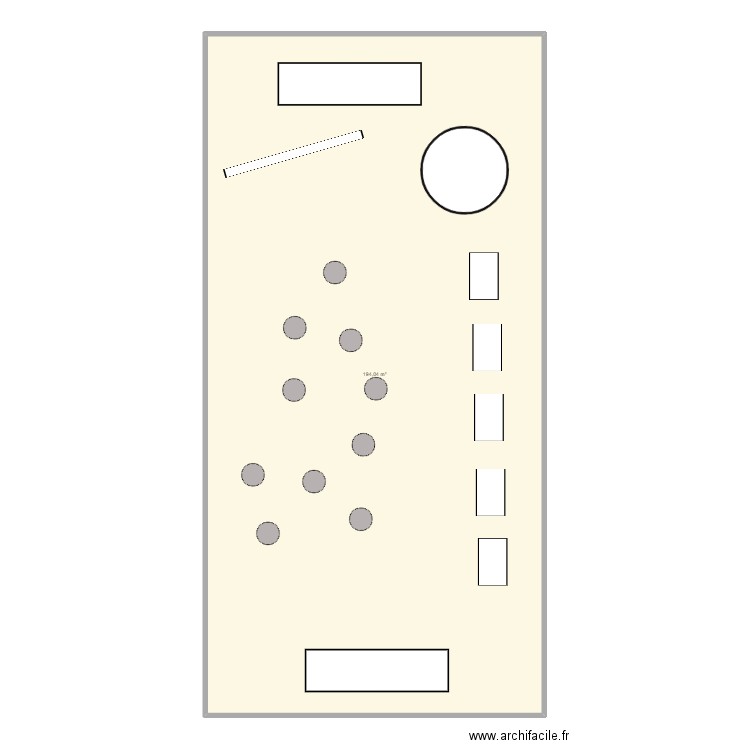 Soirée partenaires. Plan de 1 pièce et 194 m2